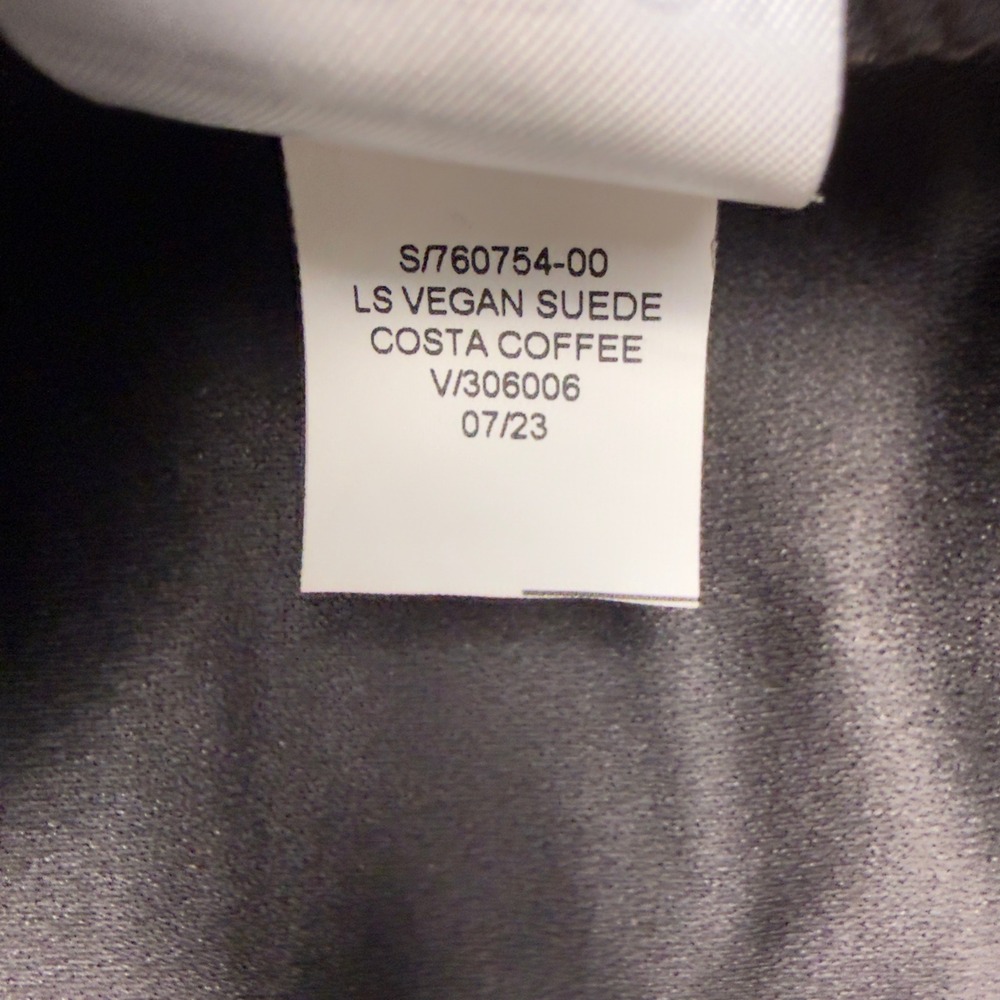 Banana Republic LS Vegan Suede Costa Coffee Dress 10 Petite Brown - Picture 10 of 14